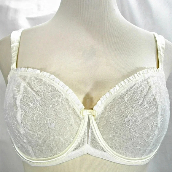 34D Paramour 115004 Decadent Semi Demi‎ UW Bra Ivory NWT - Picture 1 of 9